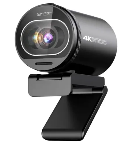 Webcan 4k Emeet S600 na caixa alta resolução