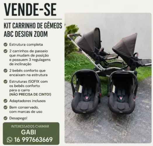 Carrinho Gemeos ABC Design