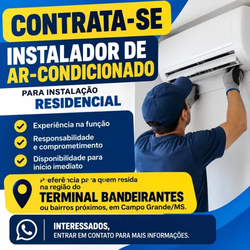 Vaga para instalador de ar condicionado