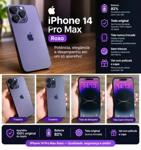 Iphone 14 Pro Max - Roxo