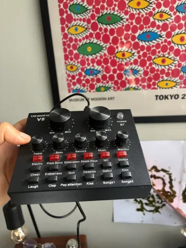 microfone v800 e mesa controladora + cabos
