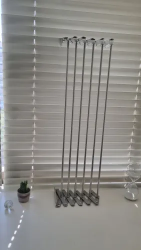 Varal de alumínio sanfonado de 80 cm - como novo