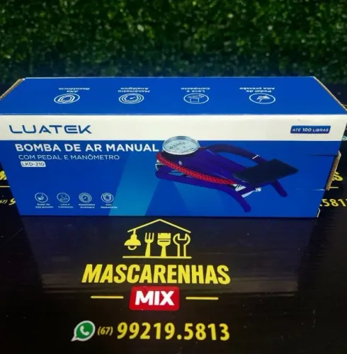 Bomba de Encher Pneus com Pedal e Manômetro Cod: 0188