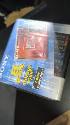 MD Minidisc lacrado pack com 8 + box