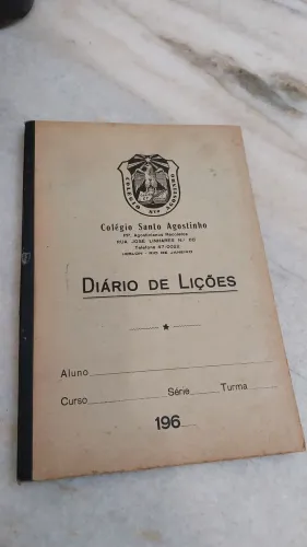Caderno Escola antigo do Colégio Santo Agostinho, Leblon, Rio de Janeiro, Década de 60.