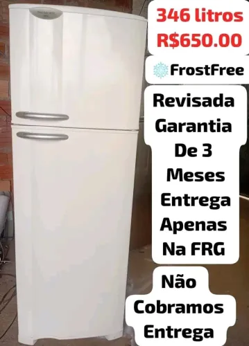 Geladeira Duplex Electrolux 346litros FrostFree revisada garantia de 3meses entrega na FRG