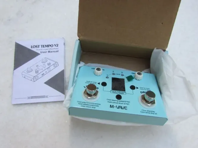 M-Vave Looper e Drum Machine, Pedal Looper, pedal duplo, efeito Looper, efeito Mini, 2 em 