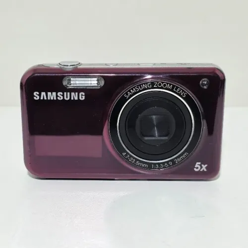 Câmera Digital Samsung PL120 14.2MP 5x com Tela Selfie Vinho com Acessórios e Brinde