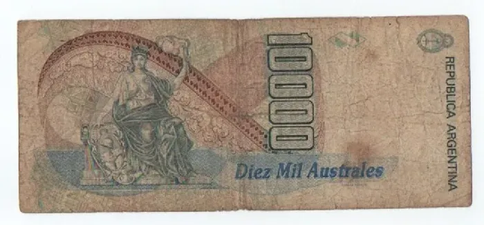Cédula Antiga Argentina - 10.000 Australes - Colecionável - Original