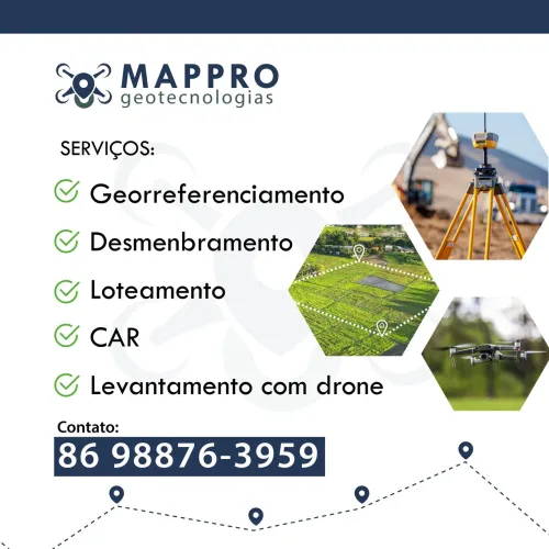 Serviços de georreferenciamento e topografia com Drones 