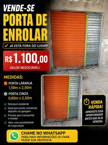 Porta de enrolar de comércio