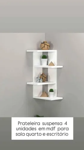 Prateleira suspensa moderna decorativa em mdf ideal para diversos ambientes
