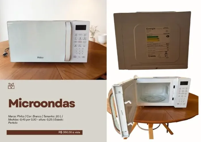 Microondas Philco 20L - Branco