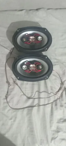 Par de dois alto-falantes 6x9 Bravox B4X69X 140W RMS (precisando de reparos)