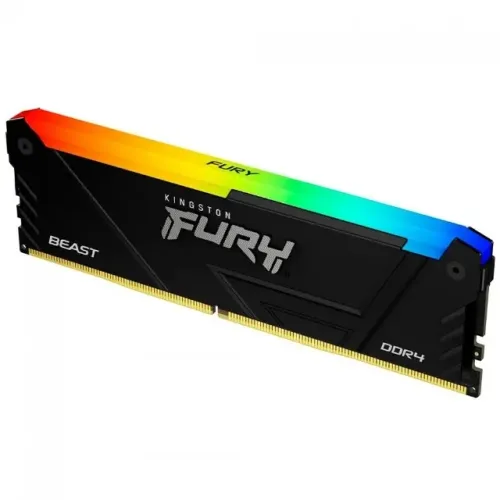 Memória Kingston Fury Beast, RGB, 8GB, 3200MHz, DDR4, CL16, Preto - KF432C16BB2A/8