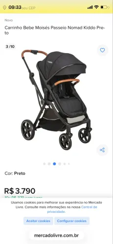 CARRINHO KIDDO COMPLETO EM PERFEITO ESTADO - OPORTUNIDADE!