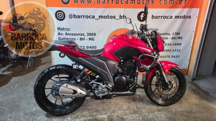 FAZER FZ25 ABS *PROT LATERAL VERMELHA 2022/2023