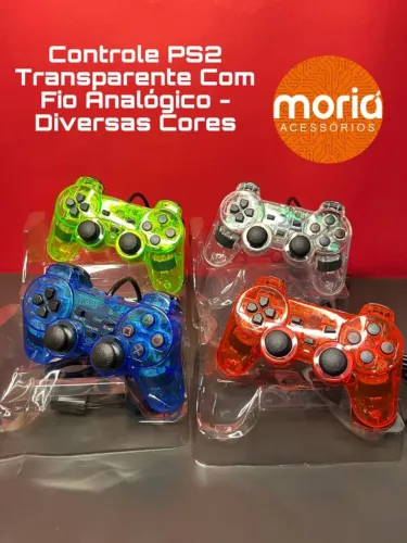 Controle PS2 Coloridos com Fio