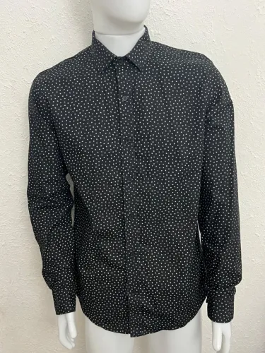 Camisa Marfino Tamanho M Preta Com Estrelinhas Bom Estado