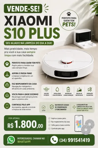 Robô aspirador Xiaomi S10 Plus