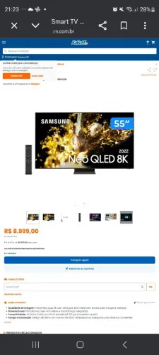 Vendo TV Samsung 55" 8K Neo QLED (Modelo: QN55QN700B) valor de mercado R$: 9 mil 