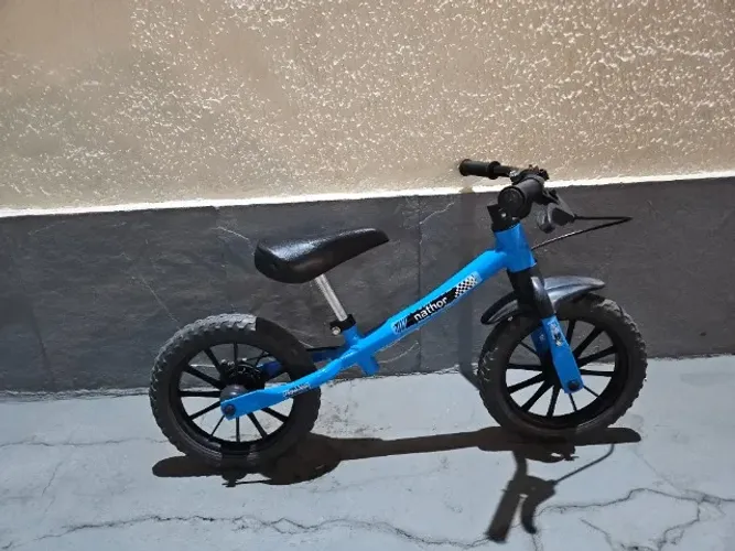 Bicicleta Infantil Sem Pedal Equilíbrio Balance Azul Nathor