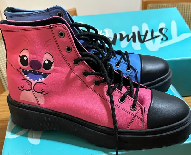 Tênis de cano alto lilo e stitch masculino tamanho 44