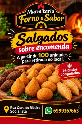 Salgado pra revenda congelado 1.50