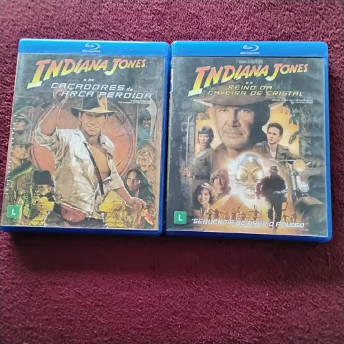 Blu ray 2 filmes Indiana Jones Caçadores da Arca Perdida e Reino da Caveira de Cristal