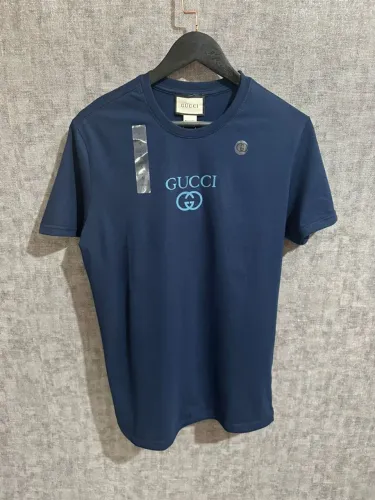 Camisa masculina Gucci italiana -Azul