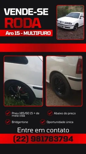 Vendo rodas aro 15 multifuro