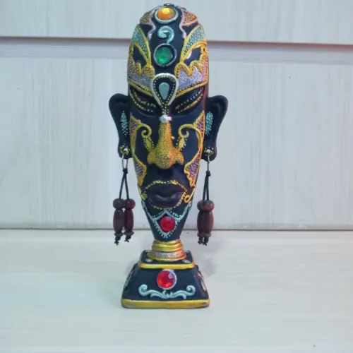 Escultura Africana Estátua rica em detalhes de coleção Linda peça em perfeito estado