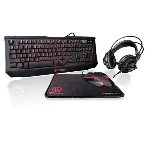 Kit Gamer Thermaltake 4 em 1 Teclado Mouse Headset Mouse Pad Novo lacrado