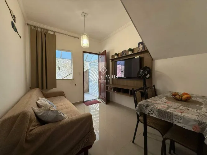 Casa 2 dorms mobiliada com 1 vaga Bairro Mirim, Praia Grande/SP