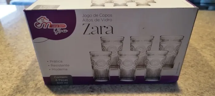 Conjunto novo de copos mandala 380 ml alto vidro espesso.