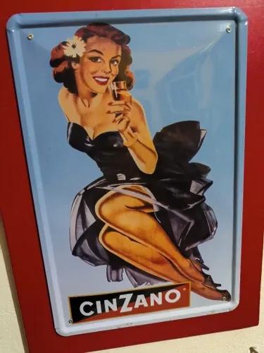 Placa decorativa cinzano vintage