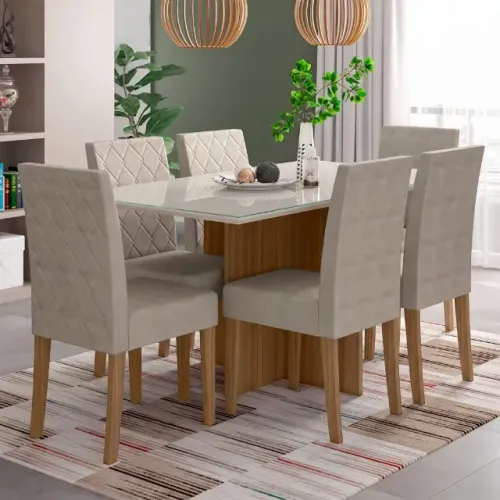 Mesa de Jantar com 6 Cadeiras **NOVA**