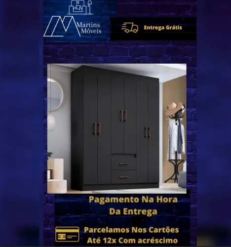 GRANDE PROMOÇÃO* GUARDA ROUPA MONTEVIDEO DORIPEL COM ENTREGA GRÁTIS ACEITA CARTÃO