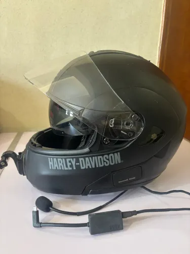 Capacete Harley-Davidson Original HD-H05 Preto Fosco Tam 62 Bluetooth Ready