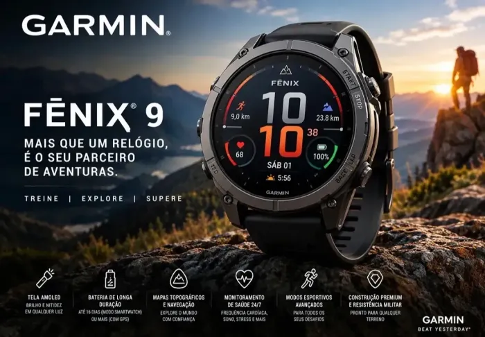 Relógio Garmim Fênix 9