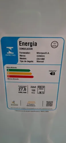 Freezer Vertical 159 Litros Consul com Cestos Organizadores