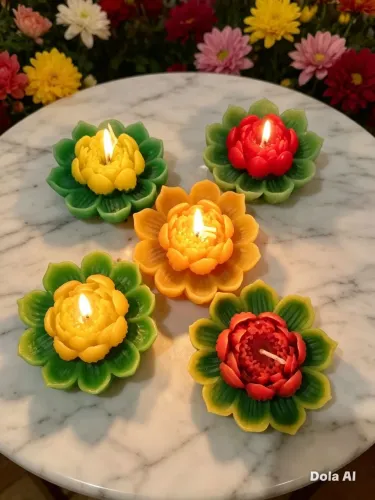 Velas flutuantes flor de lotus