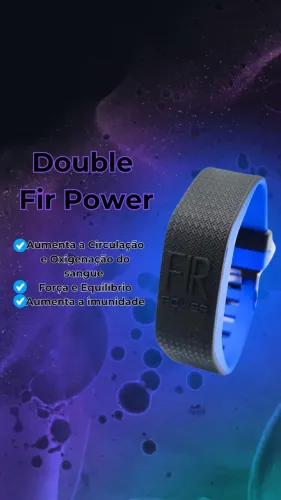 E-energy By Nipponflex Bracelete Duble Fir Power Cor Preto e Azul Comp 23cm Diâm 17cm
