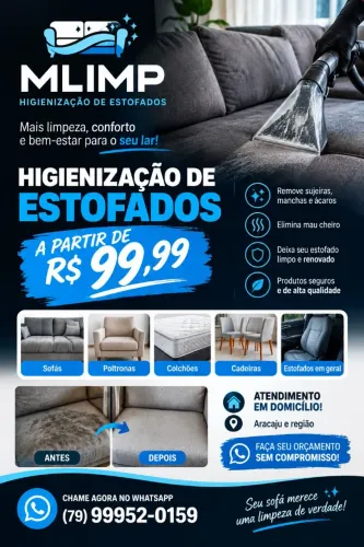 Limpeza e higienização de estofados