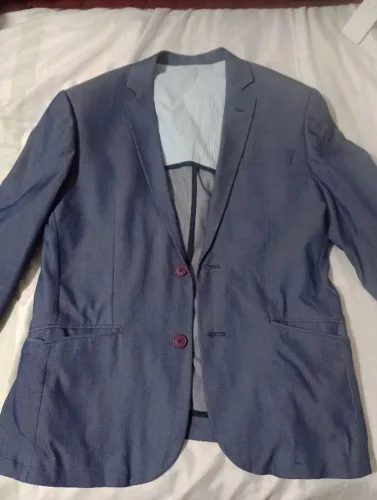 Blazer Masculino Azul FMW Slim Tamanho 46
