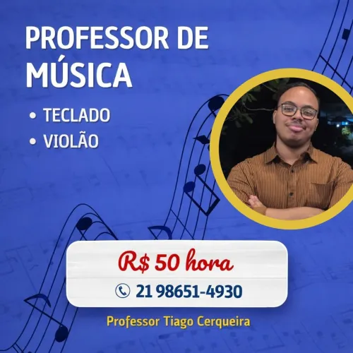 Aulas de Teclado e Violão 