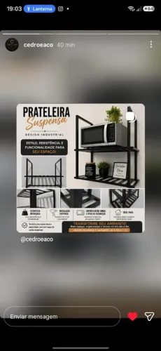 Prateleira industrial reforçada