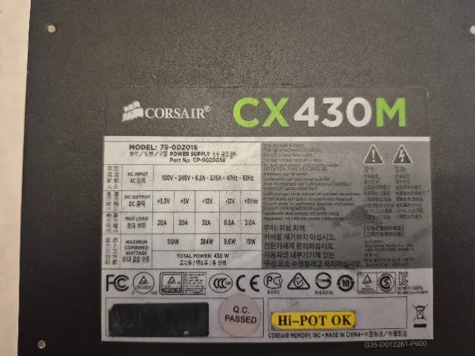 Fonte Corsair Semi modular 430w CX430M