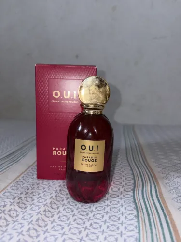 Frasco vazio perfume O. I. U paradise rouge 75ml produto para colecionador