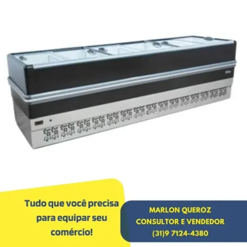 Ilha para Congelados Vidro Reto 3M Polar